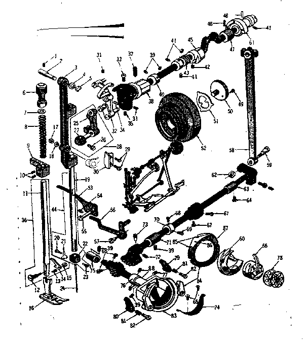 PRESSER BAR AND SHUTTLE ASSEMBLY