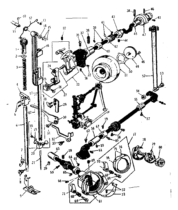 Presser bar and shuttle  assembly