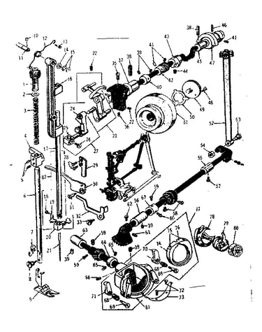 Presser bar and shuttle  assembly