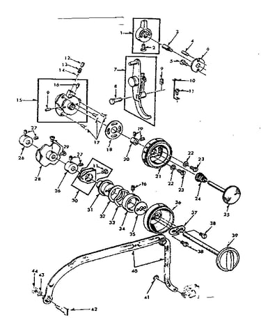 Control dial and hook plate assembly