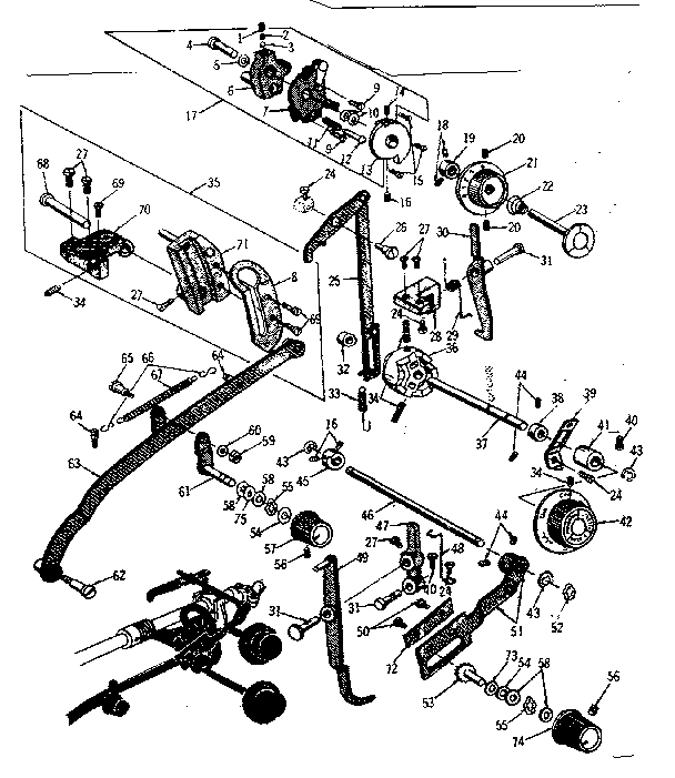 Zigzag guide assembly