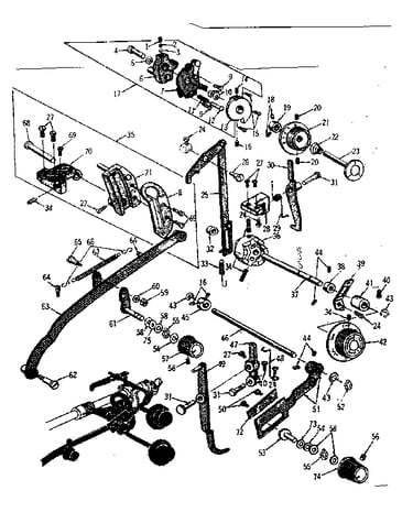 Zigzag guide assembly