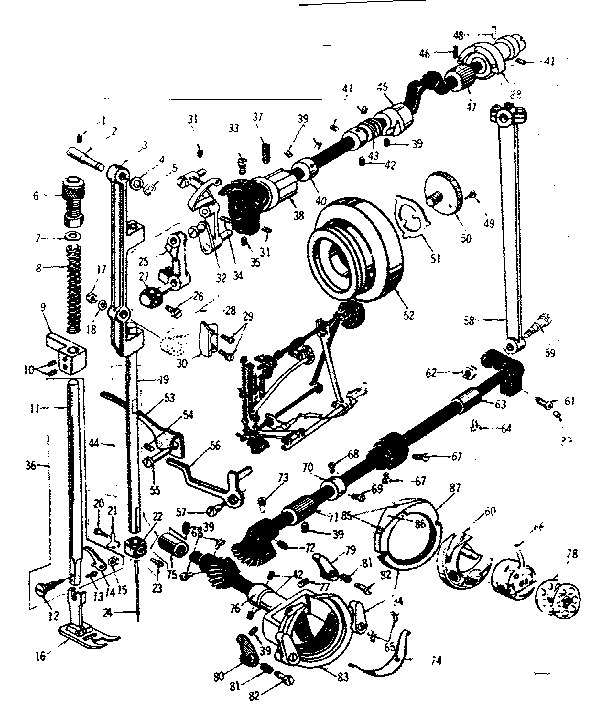 PRESSER BAR  AND SHUTTLE ASSEMBLY