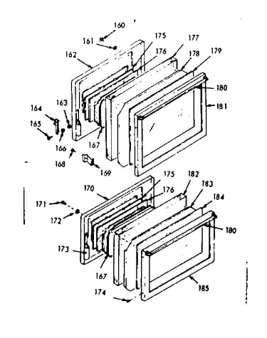 Full glass oven door