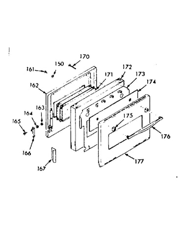 Oven door section