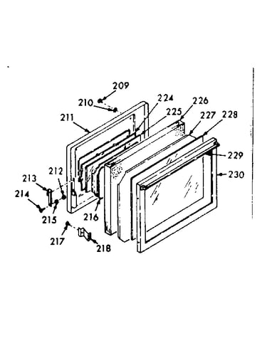 Full glass oven door