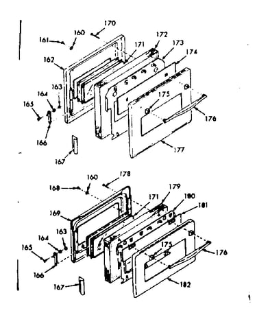 Oven door section