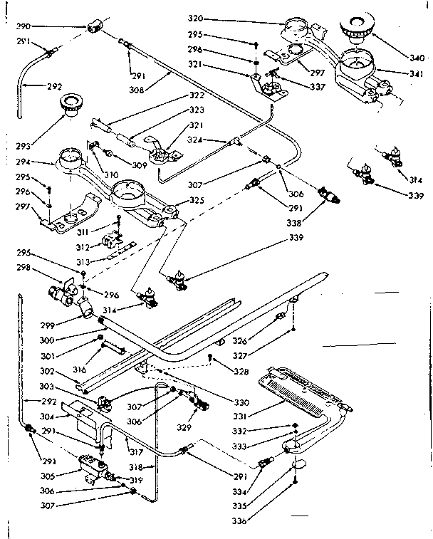 Lower burner section