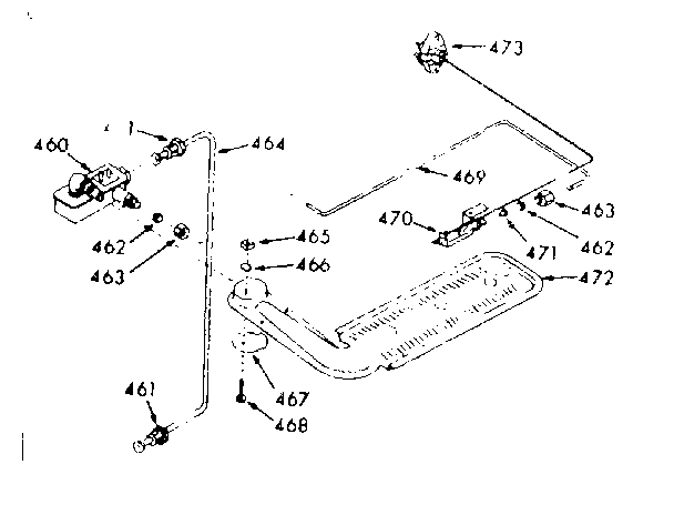 Upper oven burner section