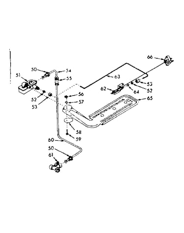 Upper oven burner section