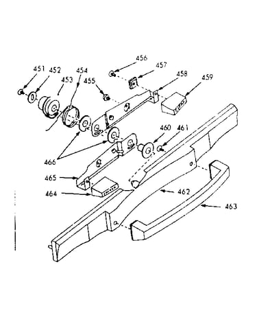 Component breakdown for door handle