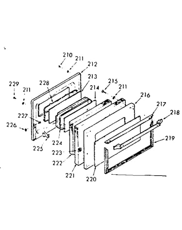 Oven door section