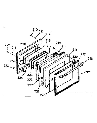 Oven door section