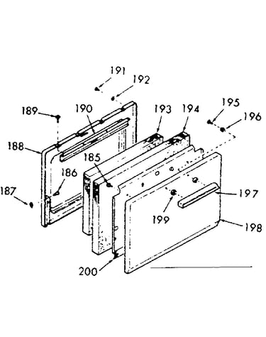Oven door section