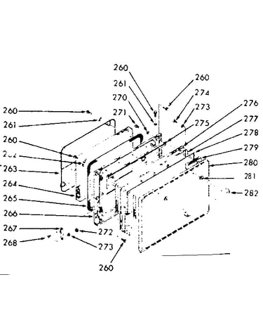 Oven door section