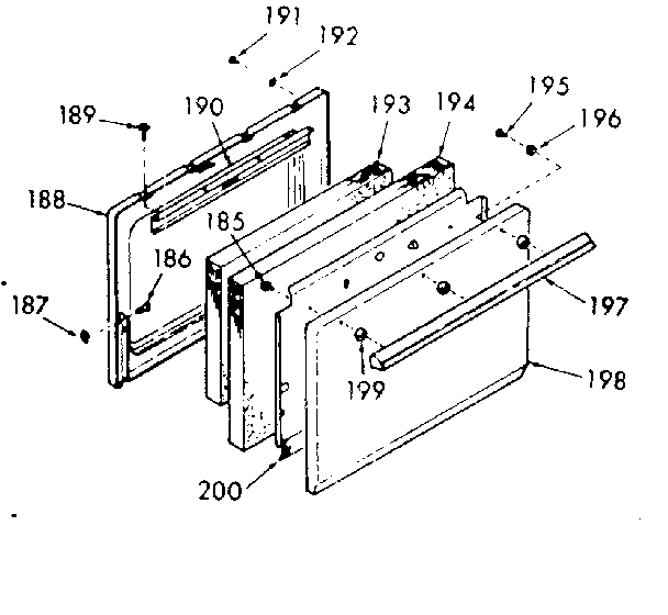 Oven door section