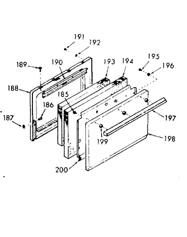 Oven door section