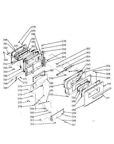 Oven door section