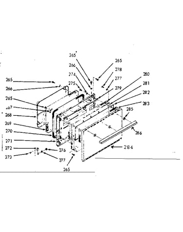 Oven door section