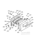 Lower oven door section