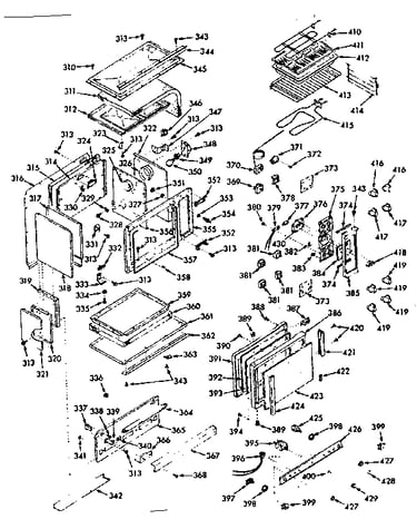 Upper oven section