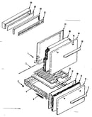Backguard and door section
