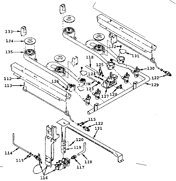 OVEN AND TOP BURNER