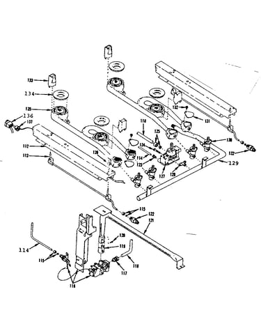 Oven and top burner
