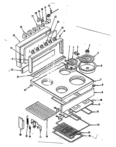 Main top and backguard section