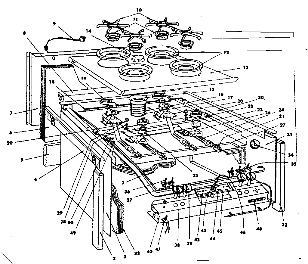 Top section and outer body parts