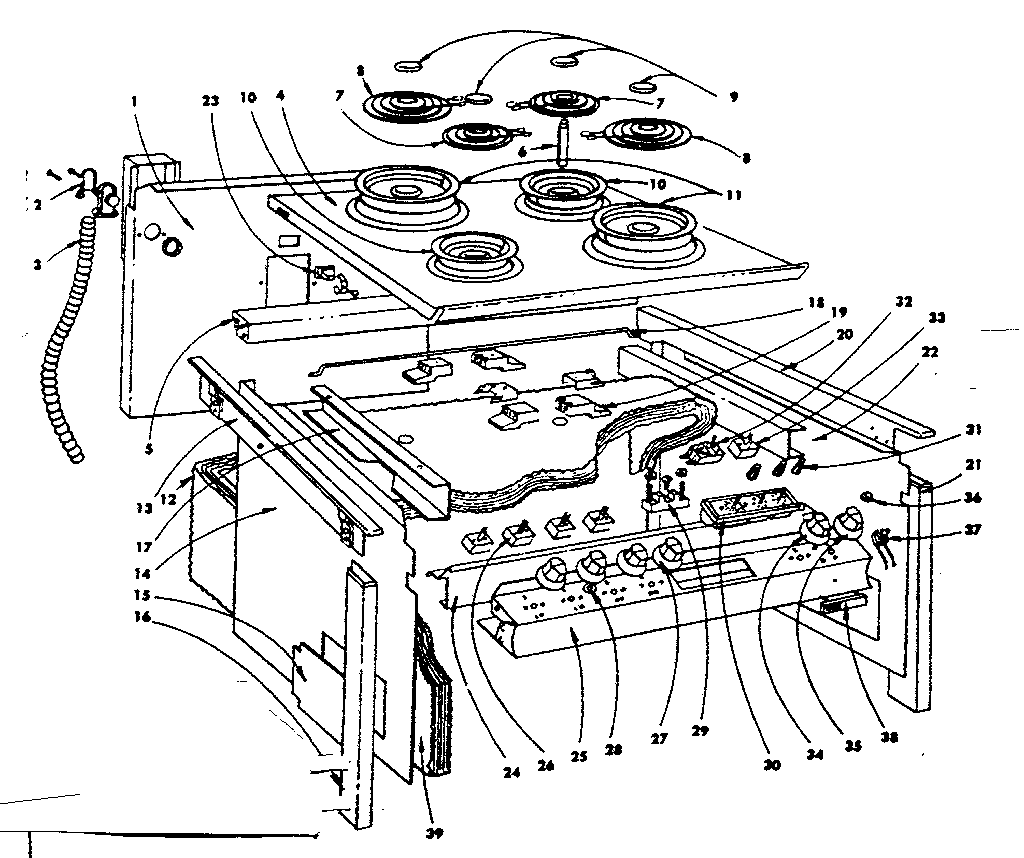 Top section and outer body parts