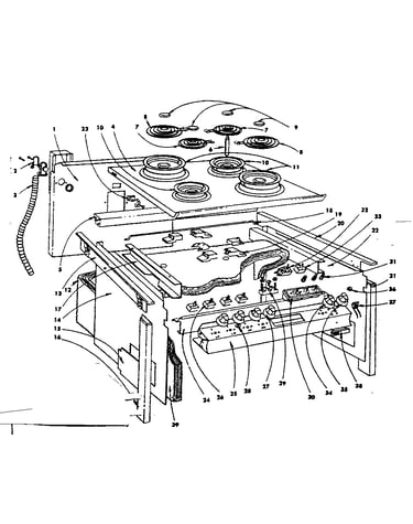 Top section and outer body parts