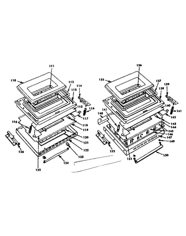 Oven door parts