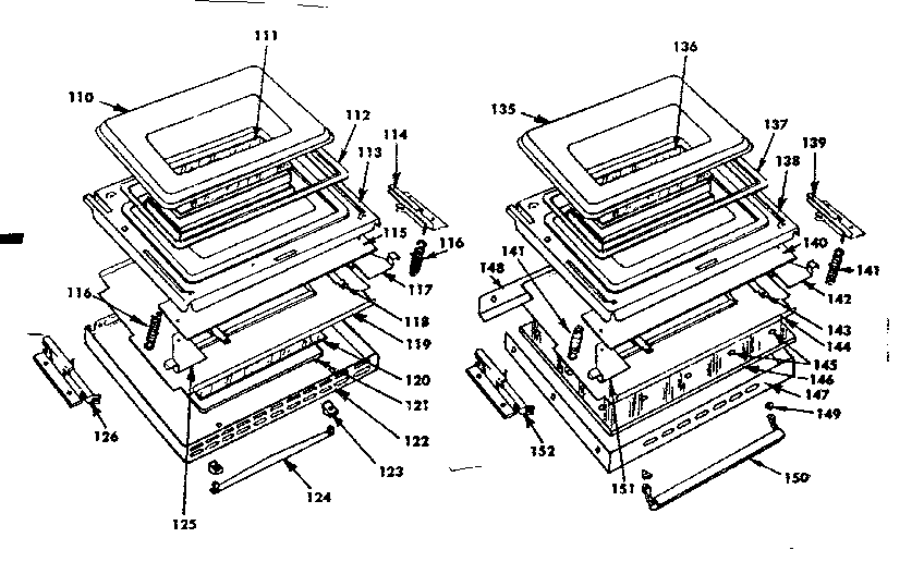 Oven doors parts