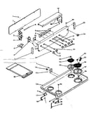 Backguard and cooktop assembly