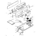 Kenmore 6289107160 backguard and cooktop assembly diagram