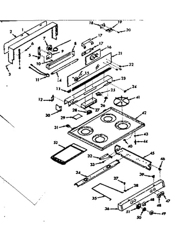 Backguard and main top section