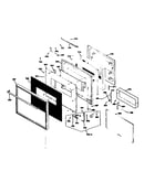 Black glass door section