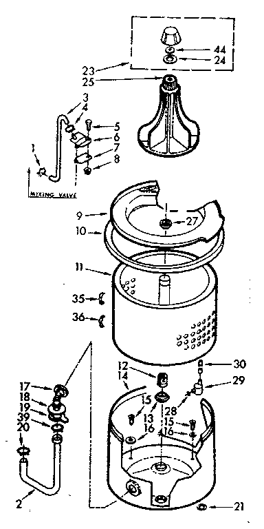 TUB AND BASKET ASSEMBLY