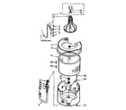 Kenmore 1107003400 tub and basket assembly diagram