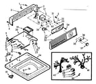 Kenmore 1107003400 top and console assembly diagram