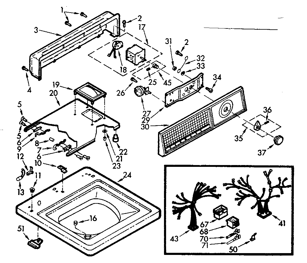Top and console assembly