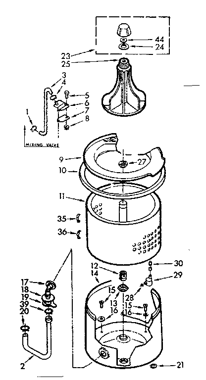 TUB AND BASKET ASSEMBLY