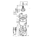 Kenmore 1107003402 tub and basket assembly diagram