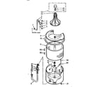 Kenmore 1107003403 tub and basket assembly diagram