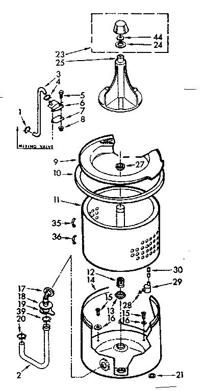 TUB AND BASKET ASSEMBLY