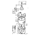 Kenmore 1107003500 tub and basket assembly diagram