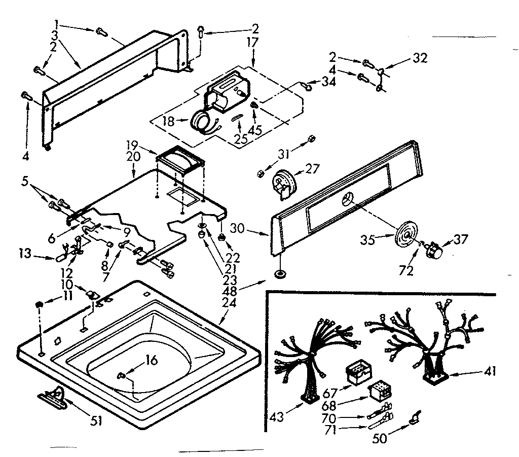 Top and console assembly