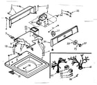 Kenmore 1107003501 top and console assembly diagram