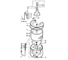 Kenmore 1107003502 tub and basket assembly diagram
